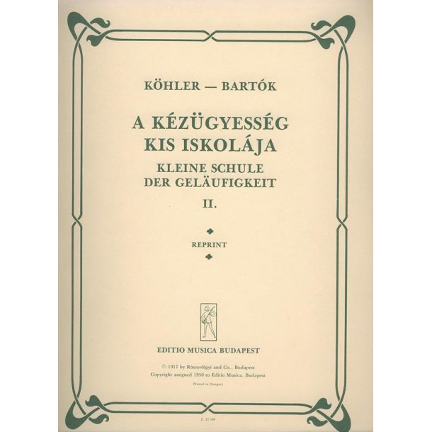 Kleine Schule der Gel&auml;ufigkeit II op. 242