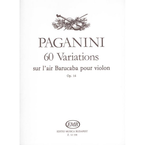 60 variations sur l'air Barucaba pour violon op.