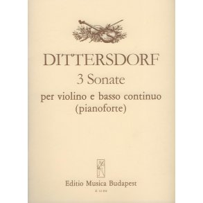 3 sonate per violino e basso continuo (pianoforte)