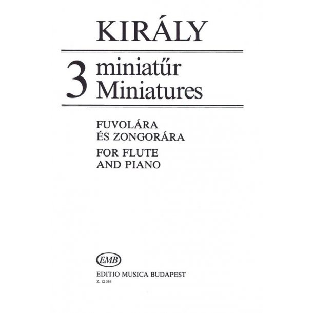 3 Miniaturen : f&uuml;r Fl&ouml;te und Klavier