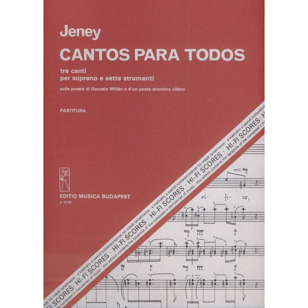Cantos para todos : Tre canti per soprano e sette strumenti sulla poesia di G. Millan