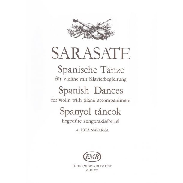 Spanische T&auml;nze f&uuml;r Violine mit Klavierbegleitung : Jota Navarra