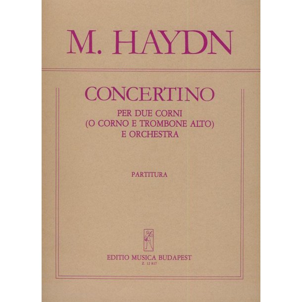 Concertino per due corni e orchestra : 2 k&uuml;rtre &eacute;s zenekarra