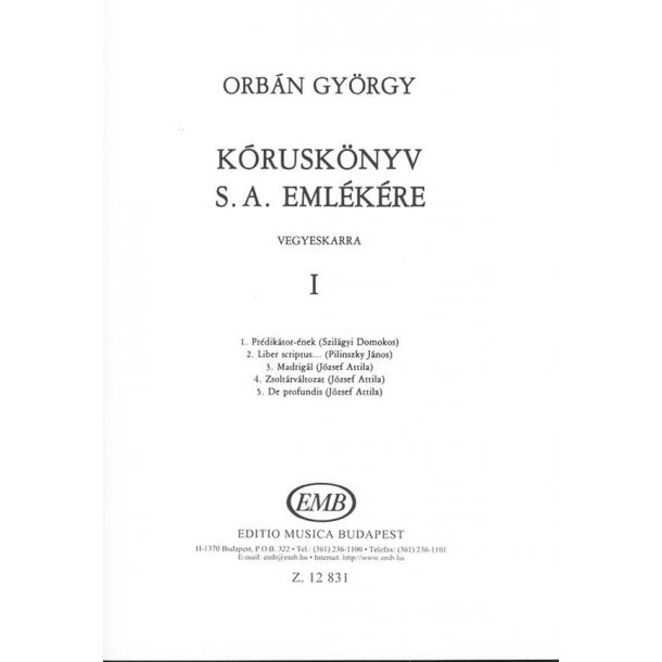 Korusk&ouml;nyv S.A. Emlekere