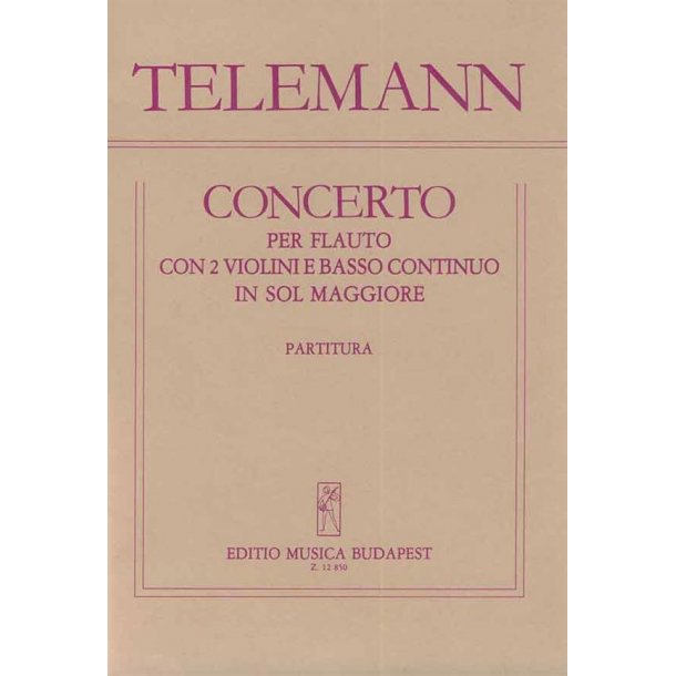 Konzert F&uuml;r F&ouml;te (G-Dur) Mit Begleitung Von 2 Vi