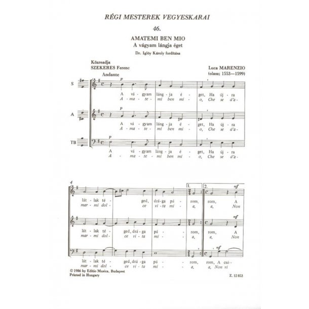 Old Masters' Mixed Choruses V46