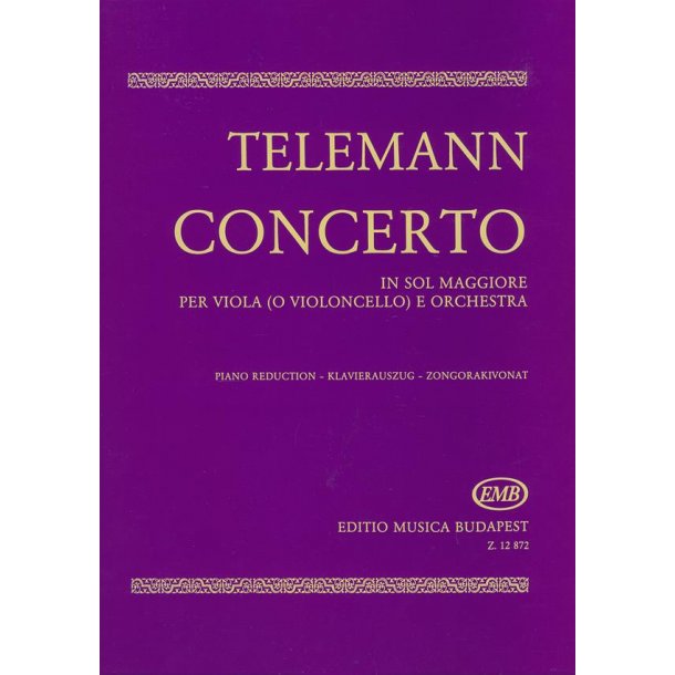 Concerto in sol maggiore per viola ( o violoncel : per viola ( o violoncello) e orchestra