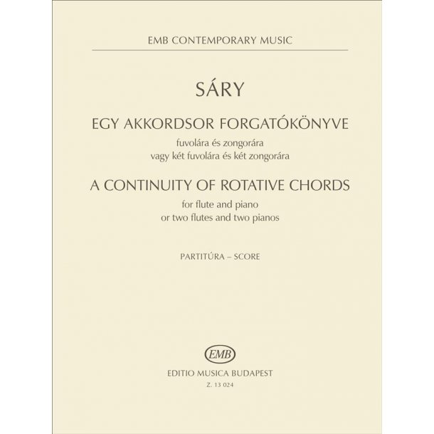 A Continuity of rotative chords : for flute and piano or two flutes and two pianos