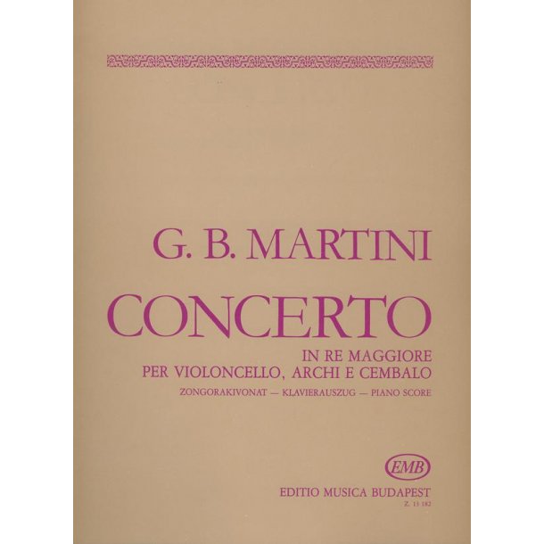 Concerto in Re maggiore per violoncello, archi e : per violoncello, archi e cembalo