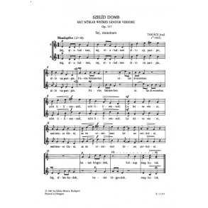 Szelid domb op. 117 Hat nöikar