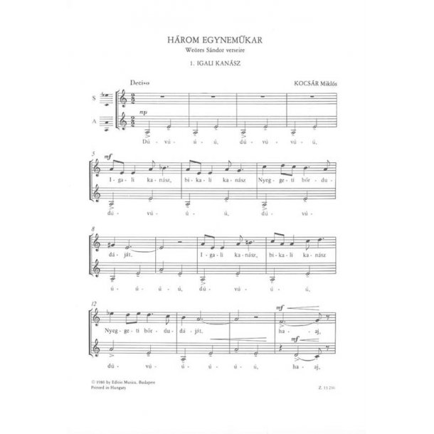 H&aacute;rom egynem&uuml;kar