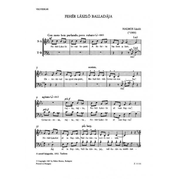 Feh&eacute;r L&aacute;szl&oacute; ballad&aacute;ja