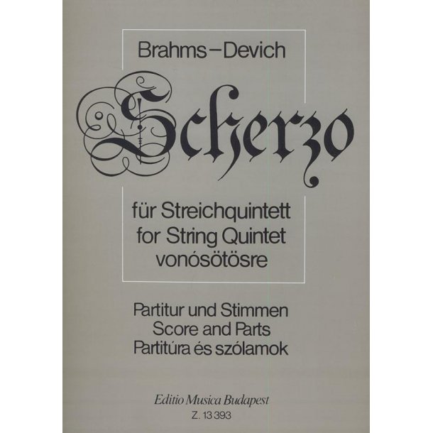 Scherzo : f&uuml;r zwei Violinen, zwei Violas, Violoncello