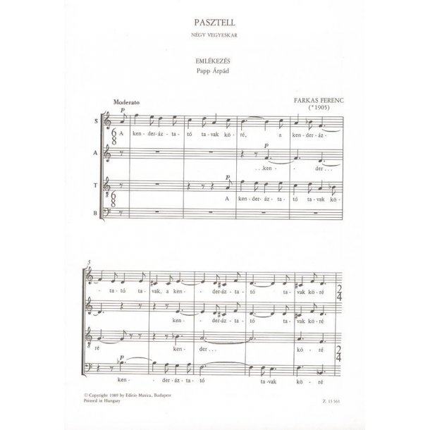 Pasztell. Four choruses