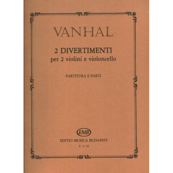 Zwei Divertimentos F&uuml;r Zwei Violinen Und Violoncel
