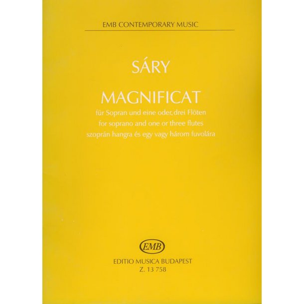 Magnificat : f&uuml;r Sopran und eine oder drei Fl&ouml;ten