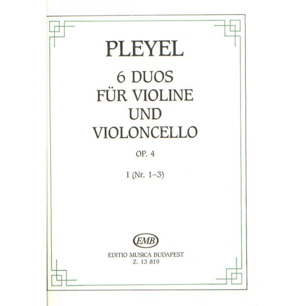 6 Duos I Op. 4 F&uuml;r Violine Und Violoncello (No. 1