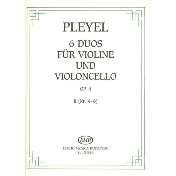 6 Duos II Op. 4 F&uuml;r Violine Und Violoncello (No.