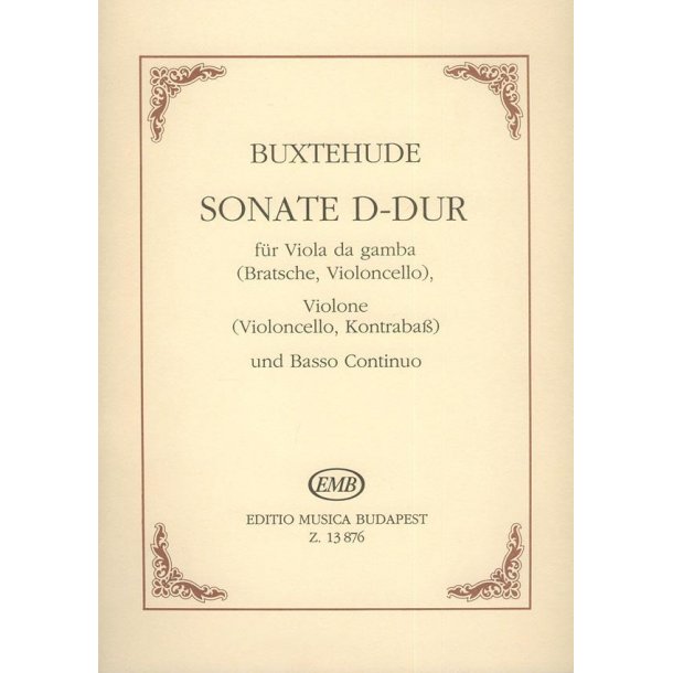 Sonate D-Dur F&uuml;r Viola Da Gamba (Bratsche, Violo