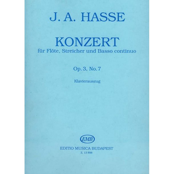 Konzert Op. 3, No. 7 : F&uuml;r Fl&ouml;te, Streicher und Basso Continuo