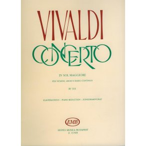 Concerto in sol maggiore per violino e pianoforte : per violino, archi e basso continuo RV 310 (F. I. 173, P.V. 96)