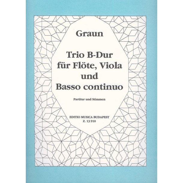 Trio B-Dur f&uuml;r Flote, Viola und Basso Continuo
