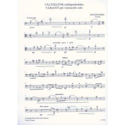 Varianti per violoncello solo