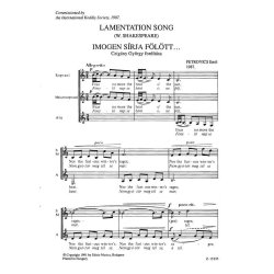 Lamentation Song : from W. Shakespeare's Cymbeline'