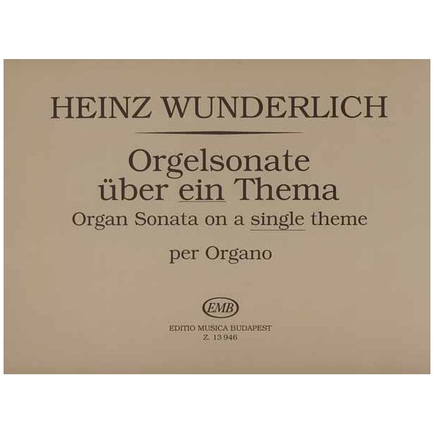 Orgelsonate &uuml;ber ein Thema