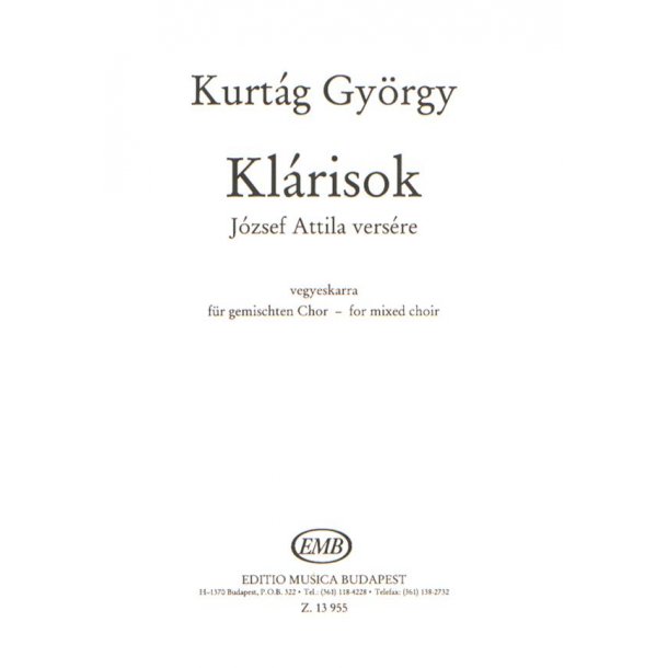 Klarisok - Beads : for mixed choir