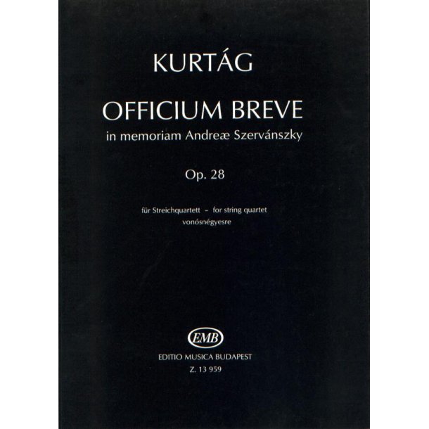 Officium Breve in memoriam Andre&egrave; Szervanszky