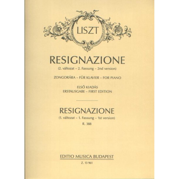 Resignazione 1. und 2. Fassungen : 1. und 2. Fassungen