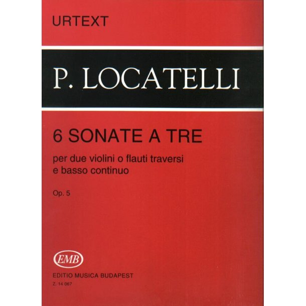 6 Sonate a tre per due violini o flauti traversi e