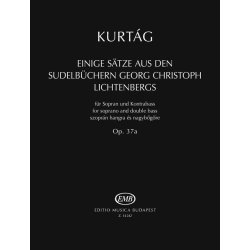 Einige S&auml;tze aus den Sudelb&uuml;chern G.C.Lichtenbergs : Op. 37a, F&uuml;r Sopran und Kontrabass