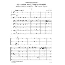 Alte ungarische Tanze f&uuml;r Kinderstreichorchester : f&uuml;r Kinderstreichorchester mit Schlagisnstrumenten ad libitum