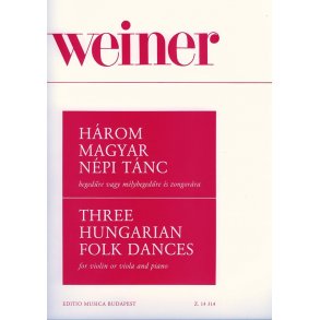Three Hungarian Rural Dances for violin or viola w