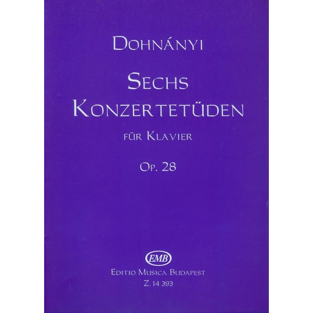 Sechs Konzertet&uuml;den f&uuml;r Klavier op. 28