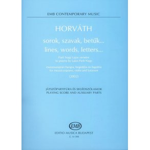 lines, words, letters... to poems by Parti Nagy fo