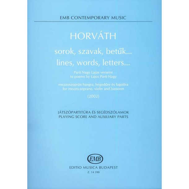 lines, words, letters... to poems by Parti Nagy fo