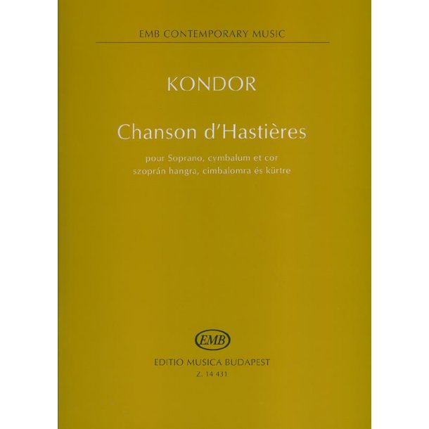 Chansons d'Hastieres pour Soprano, cymbalum et cor
