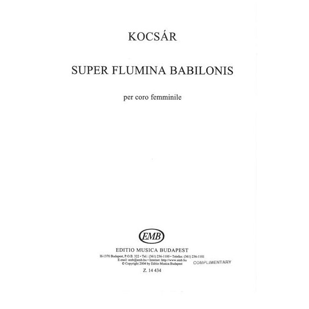 Super flumina Babilonis per coro femminile