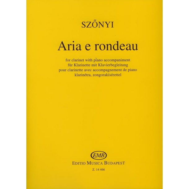 Aria e rondeau f&uuml;r Klarinette mit Klavierbegleitun : Klavierauszug