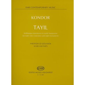 Tayil for male voice (narrator) and eight instrume : Partitur und Stimmen