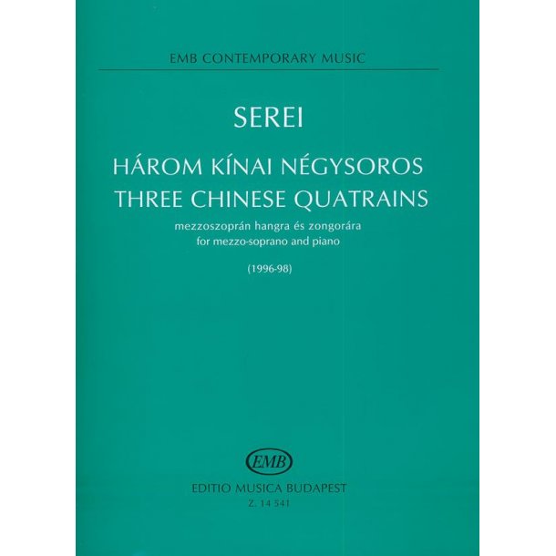 Three chinese quatrains to poems by Li Tai-Po, in