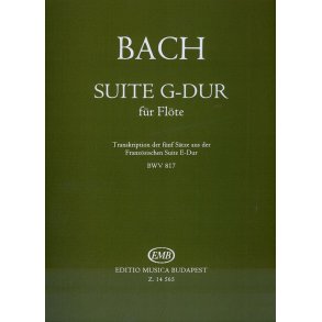 Suite G-Dur für Flöte : Transkription der fünf Sätze aus der Französischen Suiten E-Dur, BWV 817