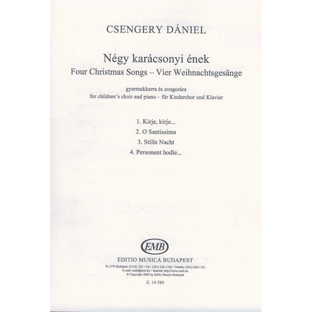 Vier Weihnachtsges&auml;nge