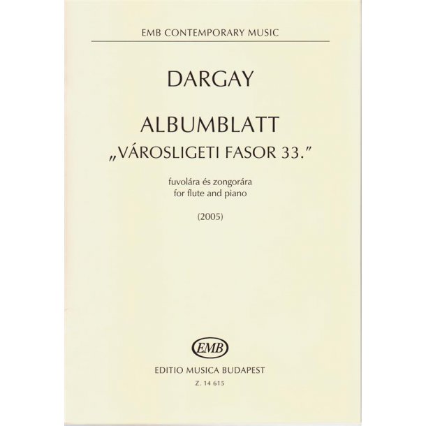 Albumblatt - &ouml;Varosligeti fasor 33.&ouml; fuvolara es