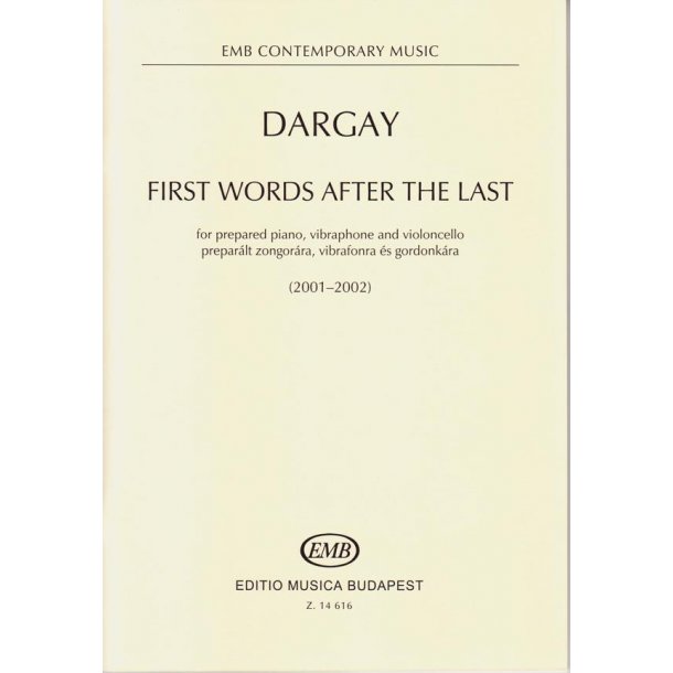 First Words After The Last for prepared piano, v
