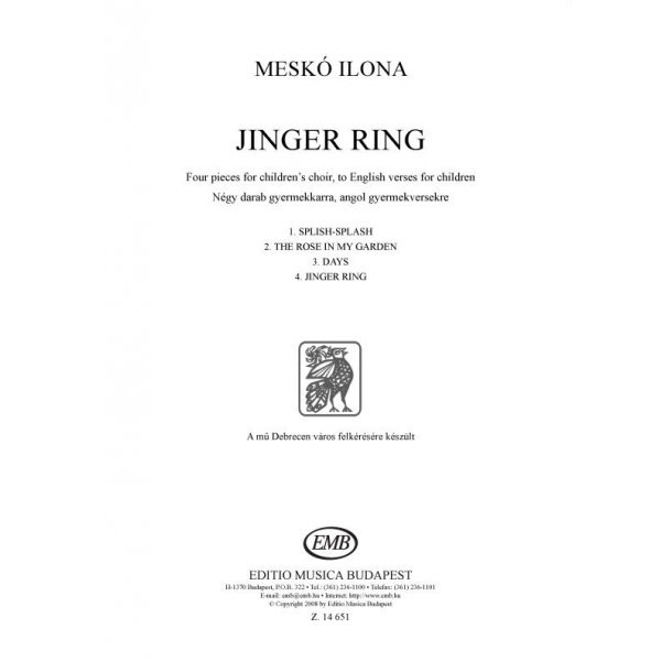 Jinger Ring - 4 pieces for children's choir