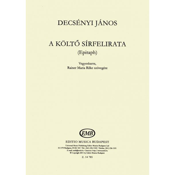 A k&ouml;lt&ouml; s&iacute;rfelirata (Epitaph)